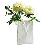 【Decorazione semplice】Il vaso da fiori a forma di sacchetto di carta semplice ed è perfetto per i vasi di fiori, aggiungendo un tocco moderno minimalista alla decorazione della tua casa, perfetto per il tuo patio, giardino, portico, balcone, casa, camera da letto o vicino alla finestra