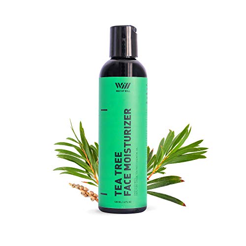 Way Of Will Tea Tree Face Moisturizer, Facial Moisturizer with Soothing Tea Tree Essential Oil, Face Cream for Women and Men, Sulfate and Paraben Free, 120 mL