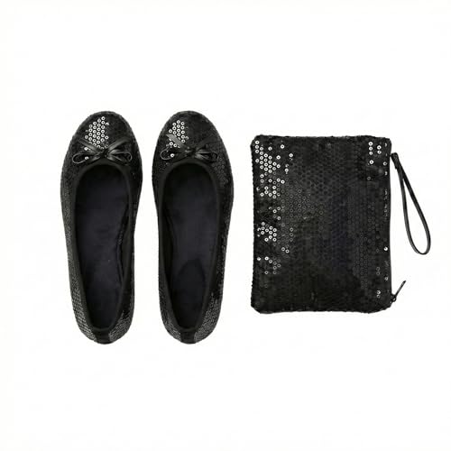 Image of Women's Foldable Ballet Flats - Portable Flat Shoes for Travel and Wedding that Fit in Your Purse