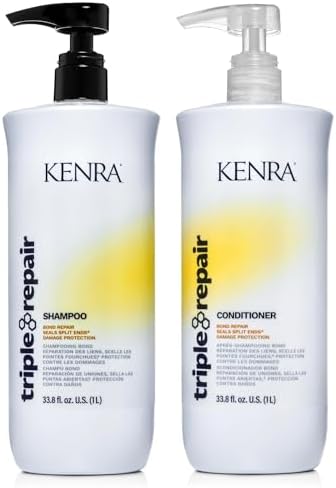Kenra Triple Repair Conditioner | Targets & Repairs Weak or Broken Bonds | Split Ends | Damaged Hair | Bond Builder | Sulfate-Free