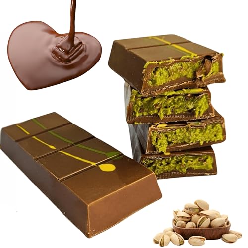 100g Handmade Chocolate Premium de Dubái con Crema de Pistacho – Hecho a Mano, Presentación de Lujo – Auténtica Experiencia del Chocolate de Dubái (Chocolate Premium de Dubái 100g)