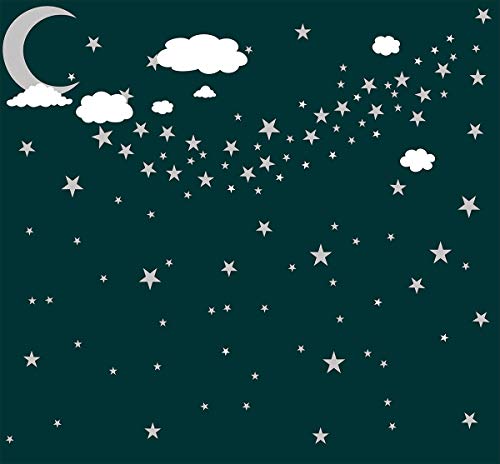 Clouds Wall Decals Moon And Stars Wall Decal Kids Wall Decals Wall Stickers Peel And Stick Removable Wall Stickers Kids Room Decoration Good Night Nursery Wall Decor #TOP3