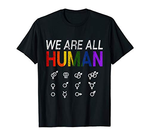 Wir Sind Alle Menschen T-Shirt I Gay Pride LGBT Geschenk