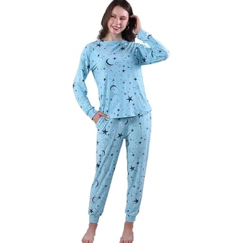 Coolwife Women's Pajama Set Soft Sleepwear Nightwear Long Sleeve Tops and Pants Loungewear Pyjamas Set Cover