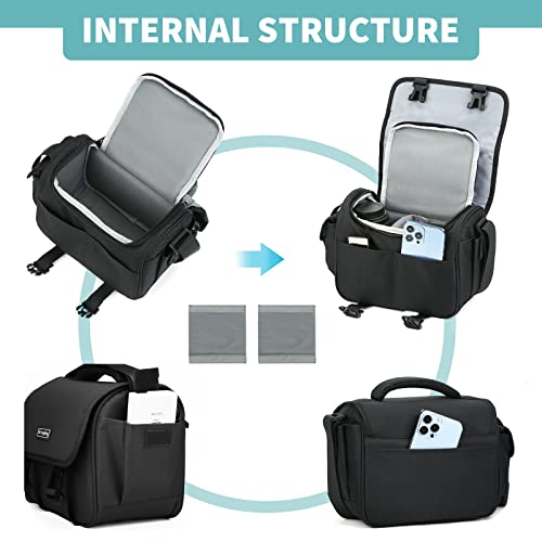 G-Raphy Camera Bag Crossbody Small Camera Case For Dslr Slr (Nikon, Canon,Sony Etc), Miroless Cameras,Lenses, Cables, Accessories #TOP4