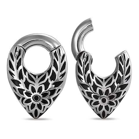 PONWAG 1 Pair 2g Ear Weights For Stretched Ears Plug Gauge Ear Hanger Heavy Water Drop Shape 6mm Dangle Earrings Women Body Piercing Jewelry Cover