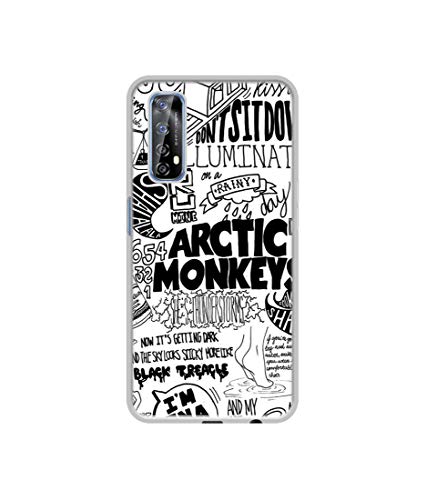 Image of Arctic Monkeys Pattern Design Printed Silicon Soft TPU Back Case Cover for Realme 7 / Narzo 20 Pro - Multicolor