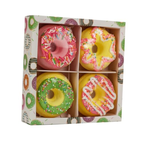 4 pièces beignet douche vapeur petite amie cadeau douche sel corps lavage boules de bain bricolage Kits savon baignoire savon bain naturel enfant bulle/1739