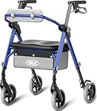VOCIC Walkers for Seniors, Z11 Rollator Walker with Seat, Max 380 lbs, Avant Walkers with Ergo Seat & Backrest, Foldable Rollator Adjustable Height, All Terrain Walker, Lightweight