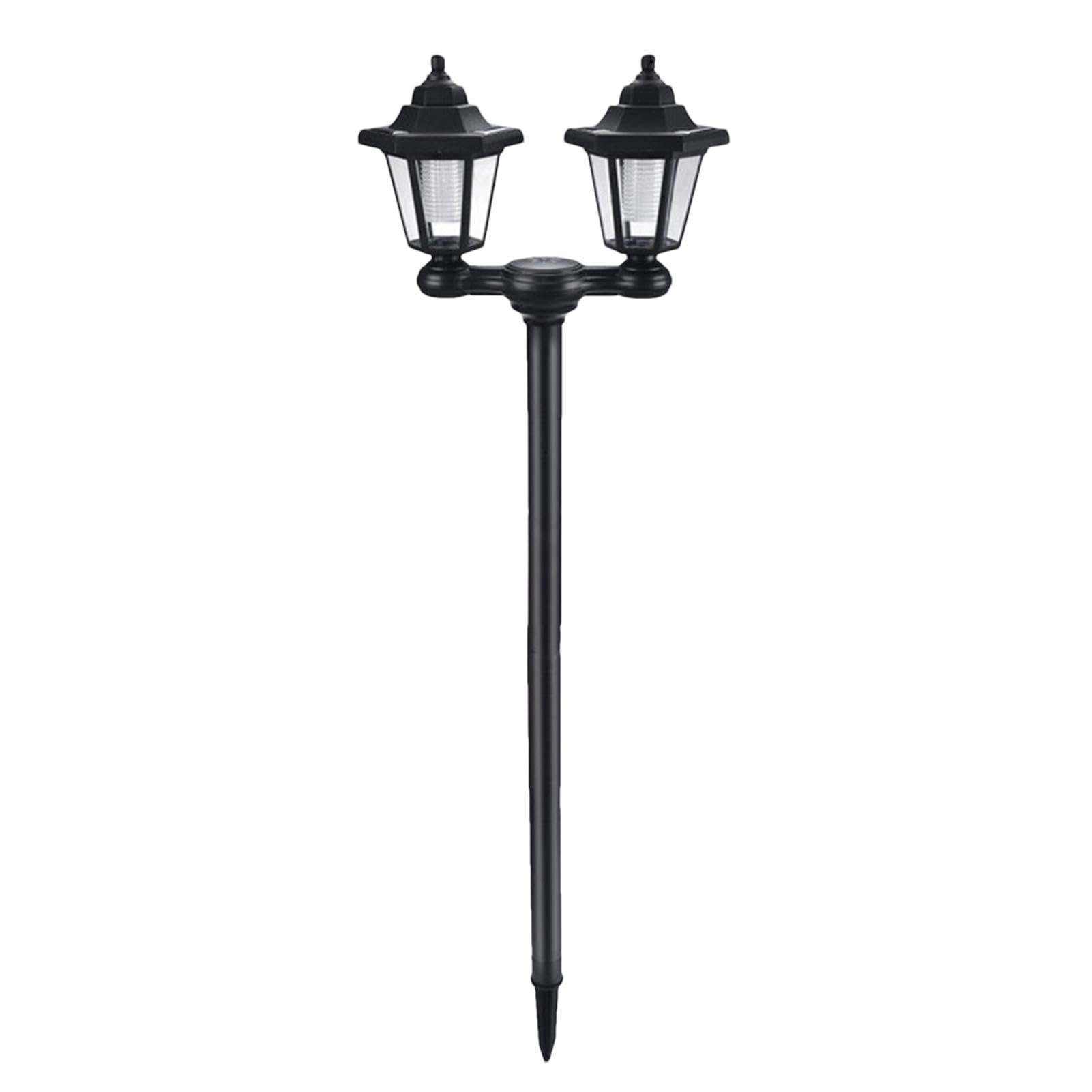 Lampy Solarne Na Zewnątrz Podwójna Lampa Słupkowa