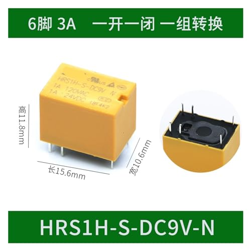 Relé de señal HRS1H-S-DC9V micro componente electrónico 9V de 3A 2