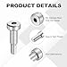 MECCANIXITY 16 Pcs 304 Stainless Steel Shoulder Bolt 5mm Shoulder Dia 10mm Shoulder Length M4x0.7 Thread Hex Socket Shoulder Bolts for Hydraulic Injection Molding Machinery Industries