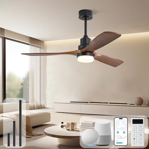 Sofucor Smart Ceiling Fan, 52" Low Profile Ceiling Fans with