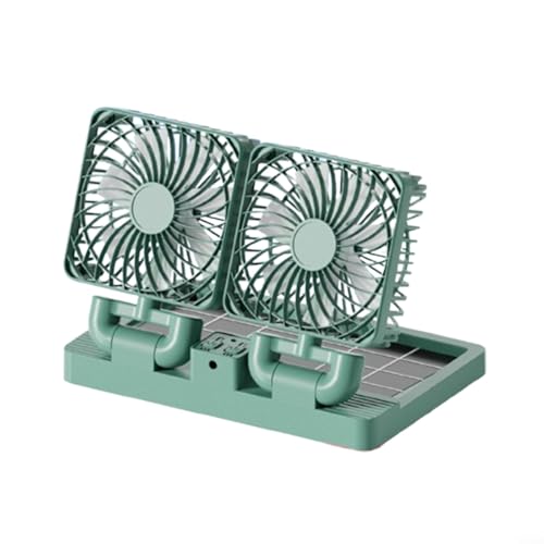 BlissfulAbode Solar-Auto-Doppelventilator Grün