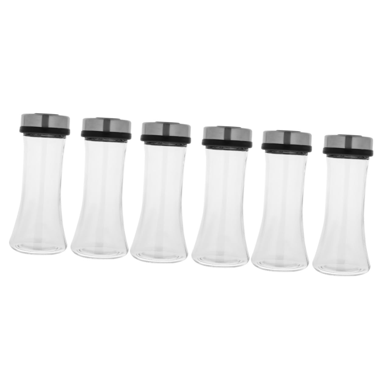 MAGICLULU 6 Dispensadores De Especias Para Decoración De Cocina Pimentero Reutilizable Botellas De Especias Salero De Mesa Salero Condimentos De Cocina Con Tapa De Vidrio