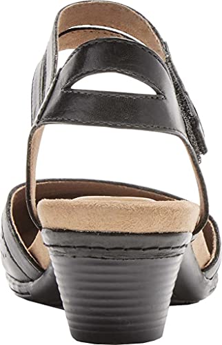 Cobb Hill Laurel Perforated Women's Mary Jane Heeled Dress Shoe Black - 7 Narrow #TOP19