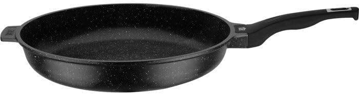 GSW Titanium Granite Advanced Sauté Pan - Made of Non-Stick Coated Aluminium, Non-Stick Coating, for Induction, Gas, Ceramic, Also Oven-Safe - Diameter 24 cm