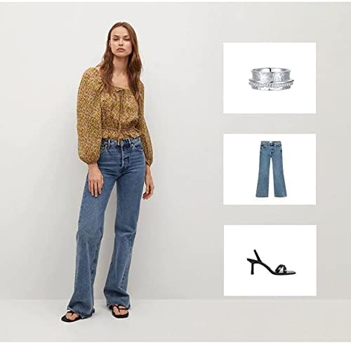 925 Sterling Silver Anxiety Ring with Beads Fidget Spinning Rings for Women Worry Beads Rings - Image 6