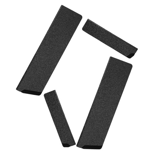 NESTINGHO Fodero per Coltelli da Cucina in Plastica Nera Interno in Velluto Antiscivolo Set da 4 Pezzi per Coltelli da Chef 5 e 8” Custodia Protettiva Rettangolare Portatile per Uso