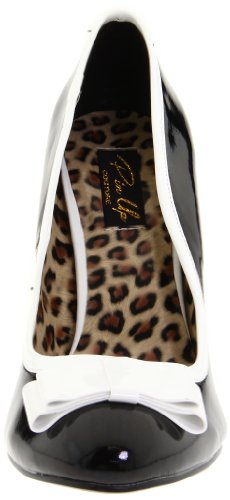 Pleaser Women's Smitten-01/Bw Spectator Pump,Black/White Patent,5 M Us #TOP1