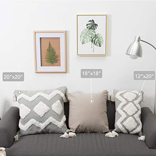 Blue Page SQ1029-GERY-30X45 Lumbar Small Decorative Throw Pillow Covers 12X20 Inch thumb #4