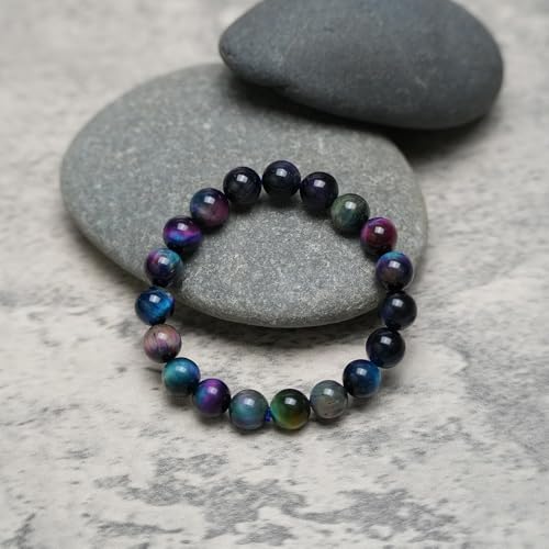 Pietersite Stone Beads Bracelet Certified Pietersite Namibia Chatoyant Bracelet,10MM 5