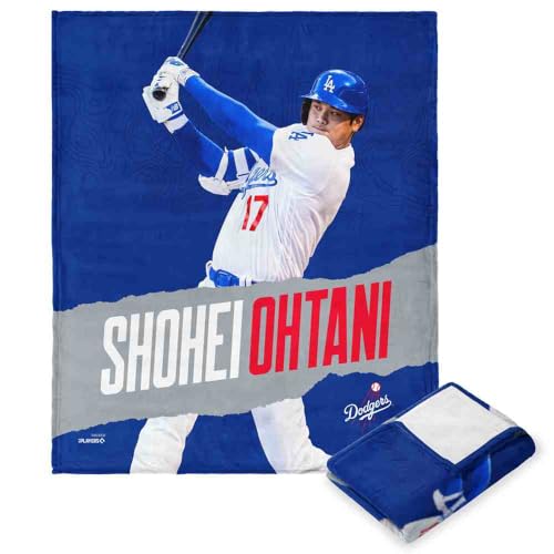 Northwest Shohei Ohtani Los Angeles Dodgers MLBPA Players Silk Touch Throw Blanket, Blue