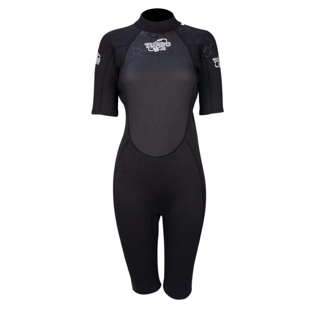 Venture Hut Womens 2.5mm Turbo Shortie Wetsuit - Black - Size 10