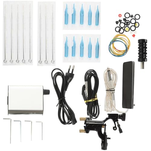 NUOBESTY Kit Completo para Principiantes Máquina Rotatoria Portátil, Resistente, de Aleación de Aluminio y Acero Inoxidable, Adecuado del Arte Corporal