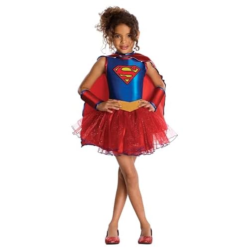 Rubie's - Disfraz oficial de Supergirl con tutú de la serie de TV Superhero Girls para niña