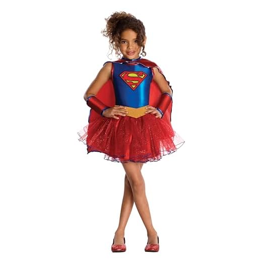 Rubie's - Disfraz oficial de Supergirl con tutú de la serie de TV Superhero Girls para niña