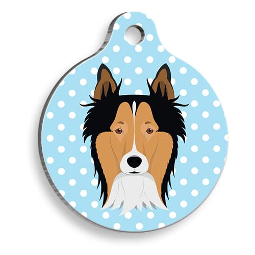 BORDER COLLIE Personalized Dog Tag - Custom Name Tag - ID Tag for Dog & Cat - Customized Pet Tags - Dog Name Tag - Cat Name Tag - Engraved Dog Tag (Pink)