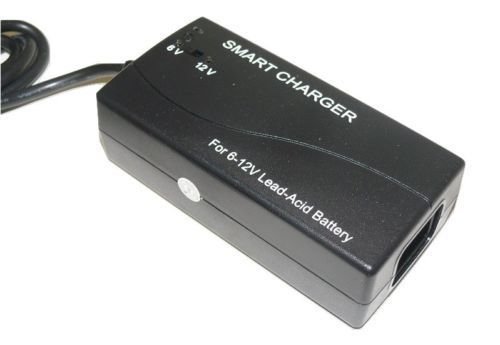 6 & 12VOLT 3.0A Battery Charger W LED Charge Indicator Lights for 6V 12V CHARGIN