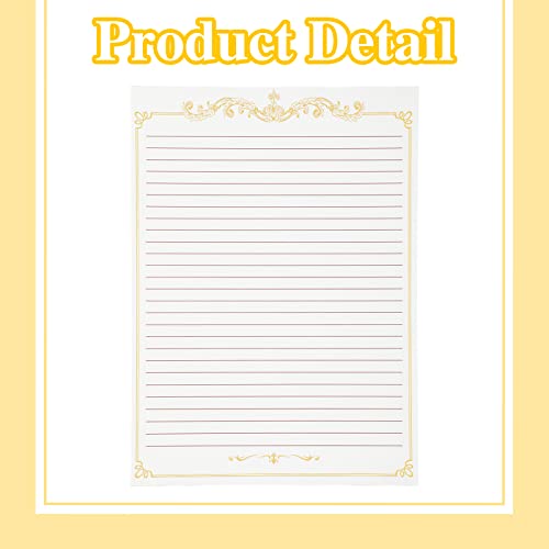 150 Sheets Vintage Stationery Paper And Envelopes Letter Set Includes 100 Vintage Paper Letter Writing Paper And 50 Vintage Envelope, 4.3 X 8.45 Inch For School Office (7.25 X 10.2 Inch, Lined Style) #TOP2