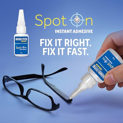 Image of Bondtite Quick Spot-On Instant Adhesive| 10g (Pack of 2) | DIY Repairs, Crafts, and Household Fixes, All-Purpose Adhesive with Precision Nozzle & Anti-Clog Cap