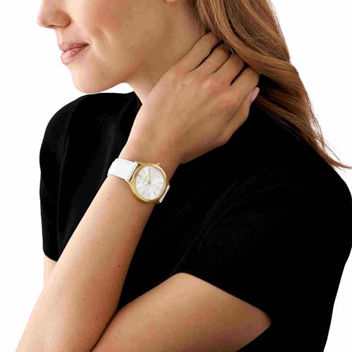 Image of Michael Kors Slim Runway White Watch MK7466