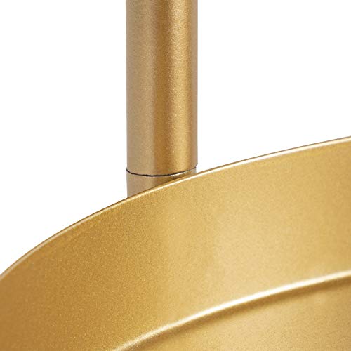 Image of Kate and Laurel Finn Modern Tri-Level Plant Stand, 7.25 x 7.25 x 10, Gold, Indoor Multi-Tiered Plant Stand for Tabletop