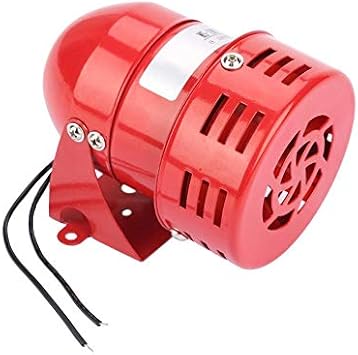 220V 110dB MS-190 Mini Metal Motor Alarm Industrial Sound Alarm Buzzer Electrical Guard Against Theft Continuous Sound, Red