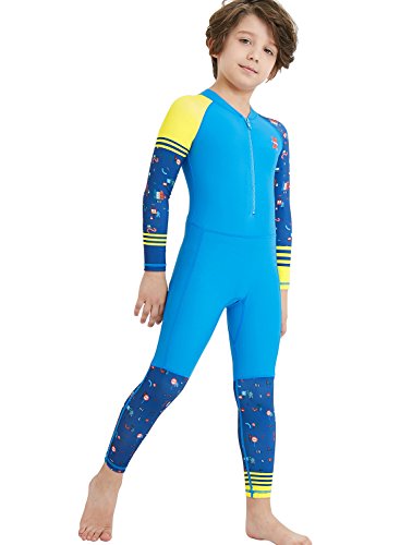 Image of DIVE & SAIL Kids One Piece Long Sleeve Swimsuit Sun Protection Sunsuit Rash Guard