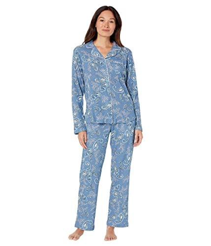 Image of Karen Neuburger Women's Petite Key Item Long Sleeve Girlfriend Printed Pj Set