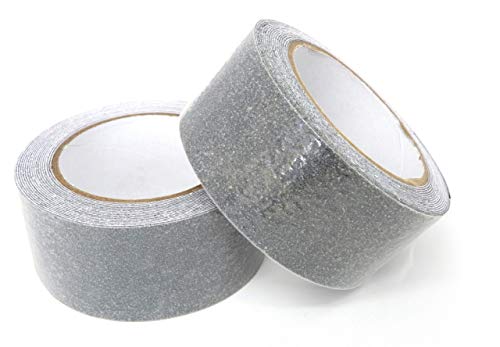 2676 PPLS 滑り止めテープ 鉱物粒子タイプ 耐水 転倒防止 灰色 5.0cm×5m 2個セット