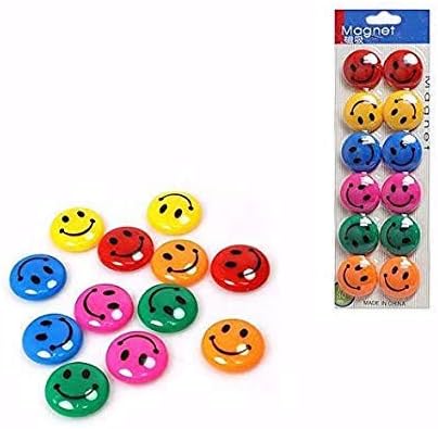 12 pcs Office Notice Board Pins, WHITEBOARD MAGNETS, Round FRIDGE MAGNETS, Smiley Face Magnets & LINT CLOTH, Schools, Call Center, Home