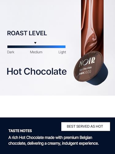 Image of Noir's Hot Chocolate Bundle of 30 Pods | Rich Belgian Chocolate Flavor With Creamy Texture | Dolce Gusto Compatible Pods | Pack of 3 Boxes
