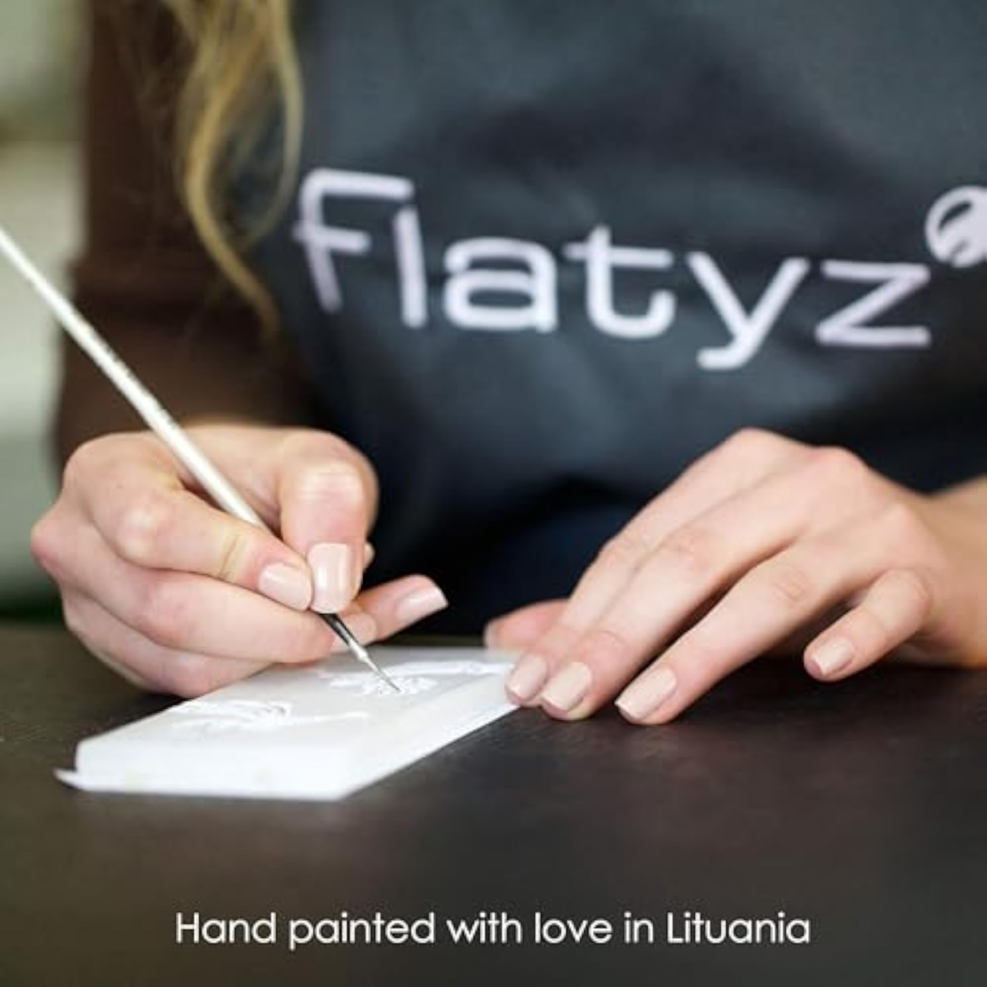Hand Painted Flat Candle | Unscented Decorative