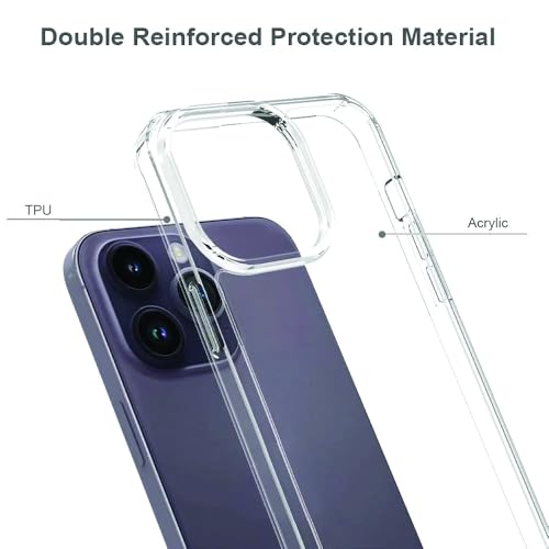 Image of amazon basics Ultra-Hybrid Crystal Clear Back Case Cover for iPhone 16 | Shockproof Design | Camera Protection Bump | Hard Clear Back | Bumper Case Cover for iPhone 16 (PC & TPU, Transparent)