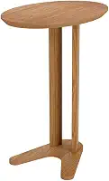 Mesa Auxiliar Oval 60cm Dalla Costa - Freijó