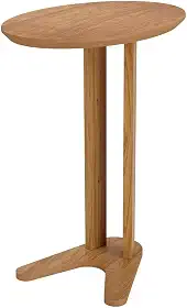 Mesa Auxiliar Oval 60cm Dalla Costa - Freijó