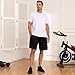 miijoory 5er Pack Sporthose Herren Kurz Hosen Sport Shorts mit Taschen Schnell Trocknend Trainingshose Laufhose für Gym Basketball Fitness(L,Schwarz, Schwarz, Dunkelgrau, Dunkelblau, Hellgrau)