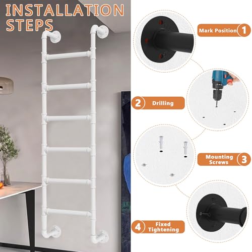 Escalera industrial de hierro para litera de 47 pulgadas y emergencias en el hogar 7