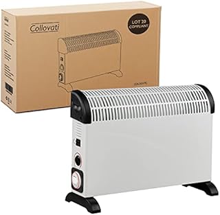 2000W Freestanding/Wall Mount Convector Heater by Collovati | 24 Hour Timer | Adjustable Thermostat | Safety Cut Off - Lot 20 Approved |